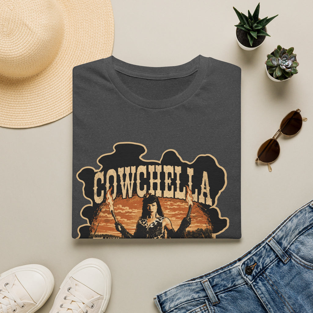 Cowchella Graphic T-Shirt — Vintage Sunset Cowgirl Festival Tee