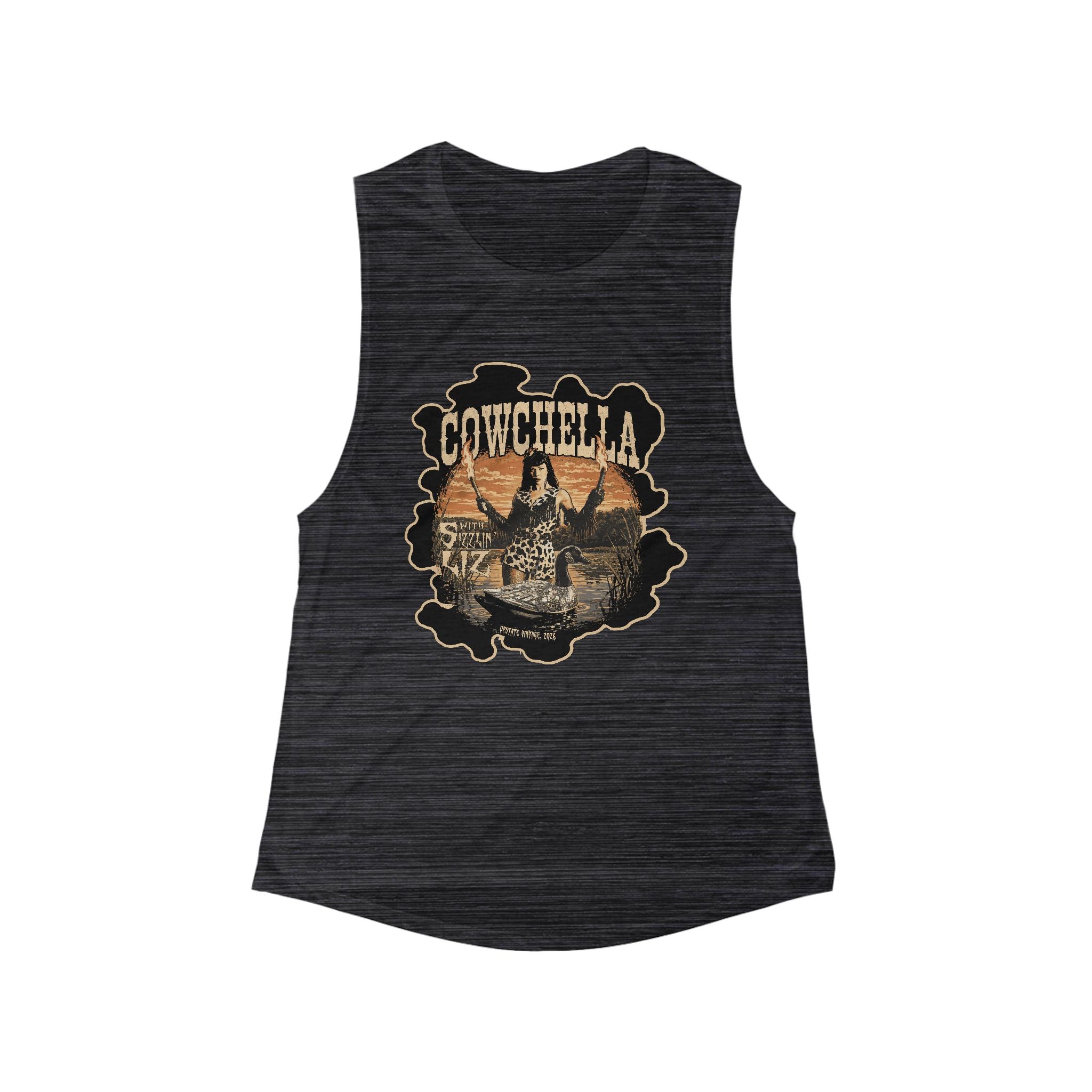 Copy of Corset Vintage Graphic Tank Top — 'Corset' Retro Feminine Muscle Tee