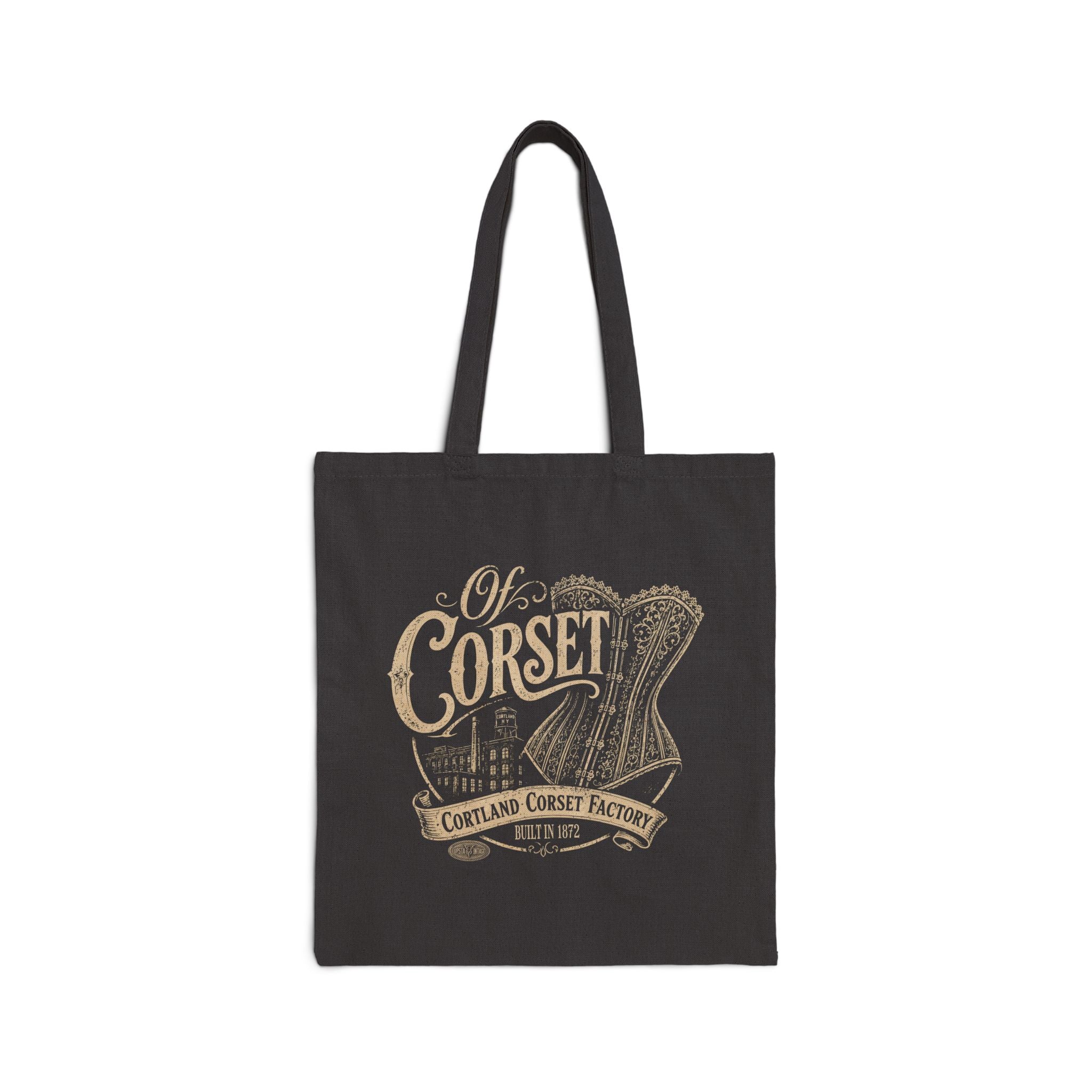 Corset Factory Vintage Graphic Tote Bag