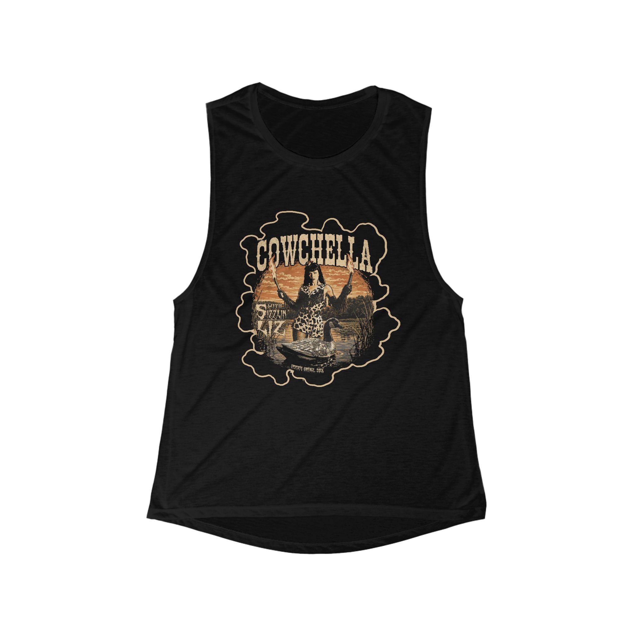 Copy of Corset Vintage Graphic Tank Top — 'Corset' Retro Feminine Muscle Tee