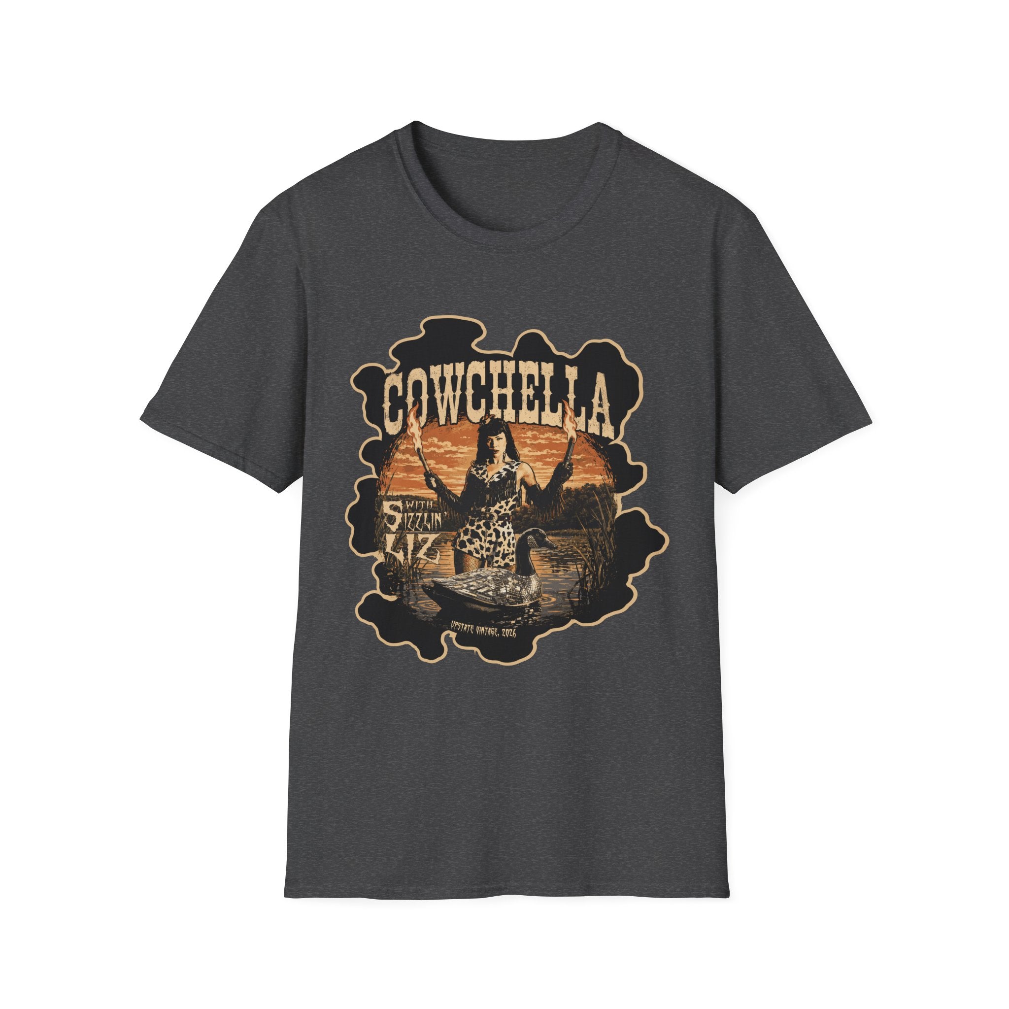 Cowchella Graphic T-Shirt — Vintage Sunset Cowgirl Festival Tee