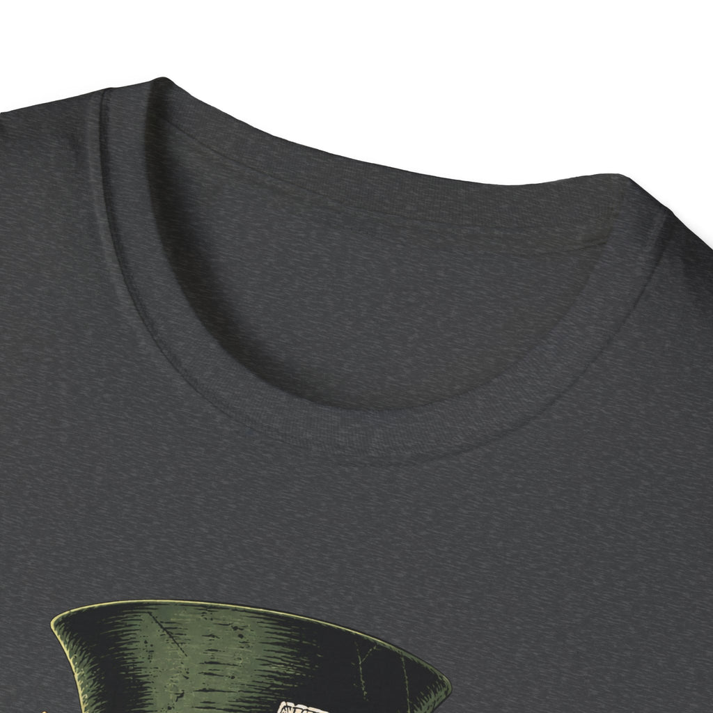Skull Mad Hatter T-Shirt — Vintage Gothic Skeleton Top Hat Tee