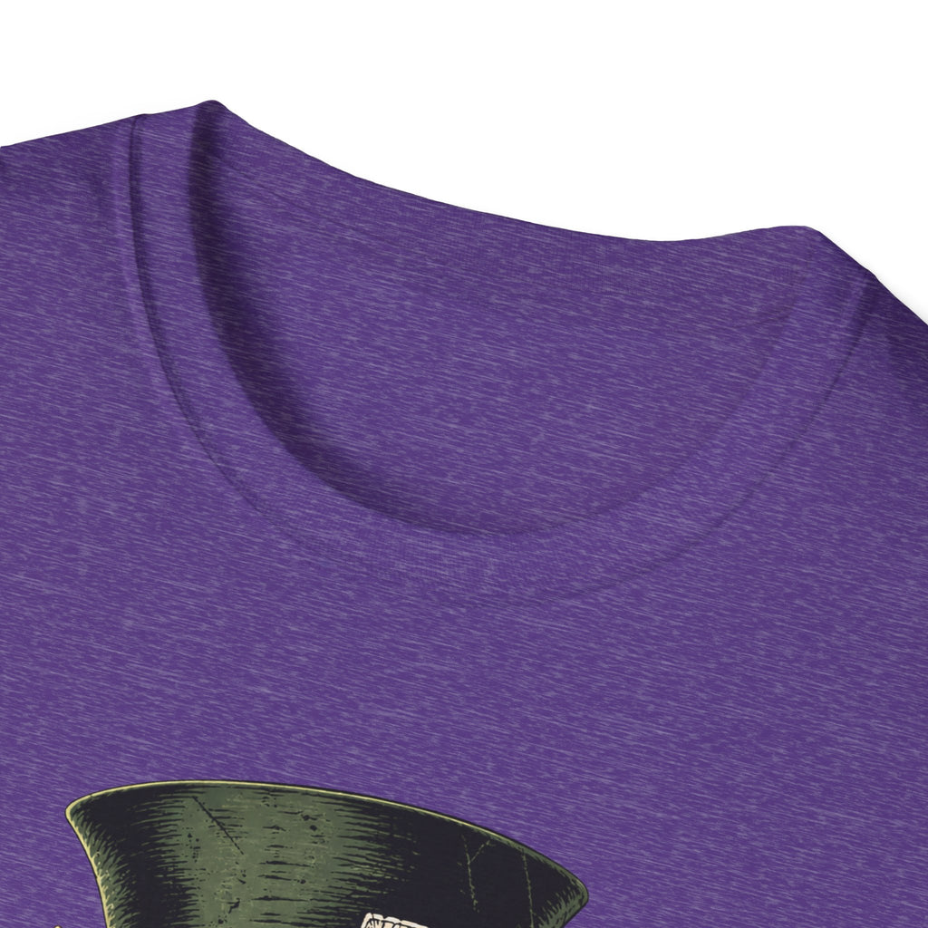Skull Mad Hatter T-Shirt — Vintage Gothic Skeleton Top Hat Tee