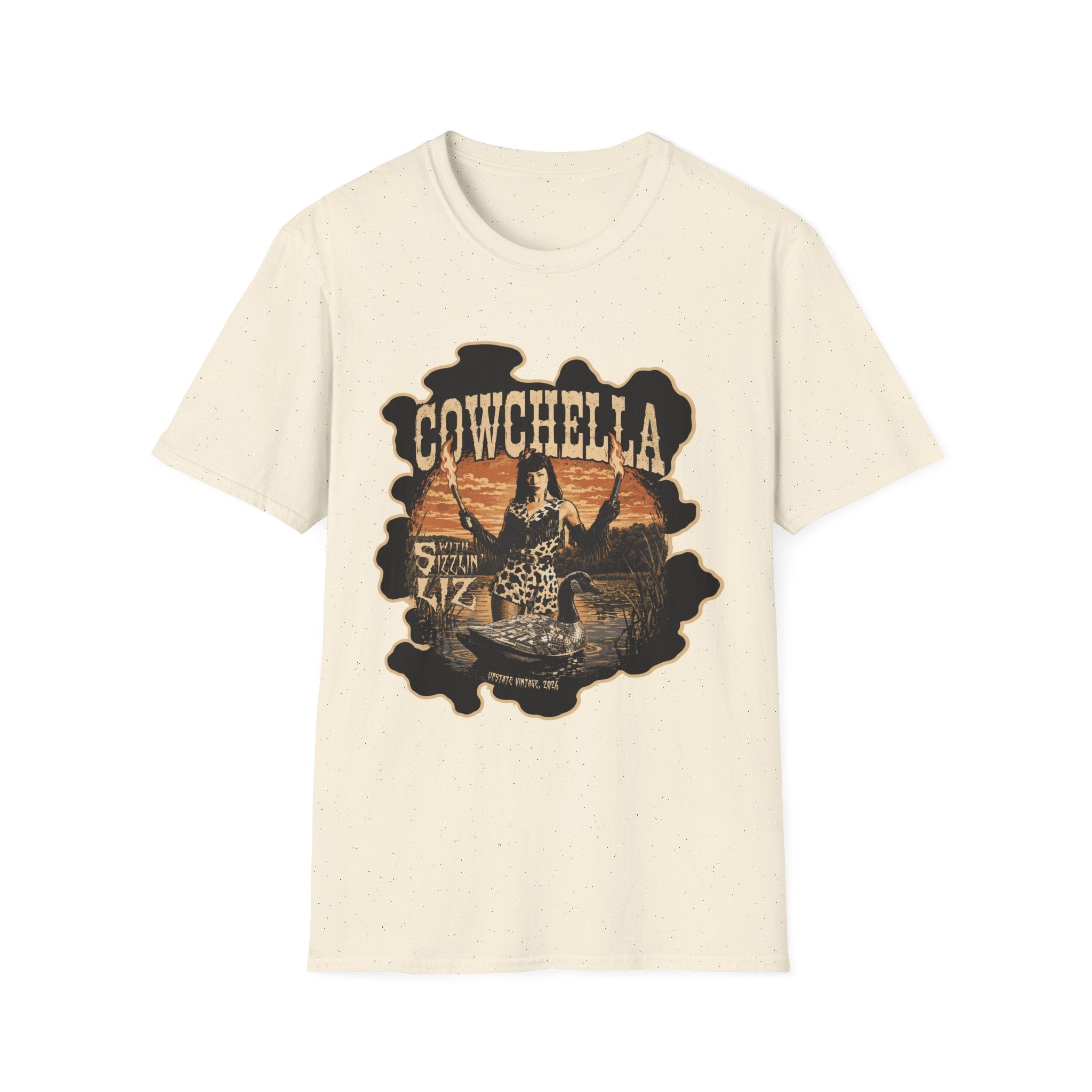 Cowchella Graphic T-Shirt — Vintage Sunset Cowgirl Festival Tee