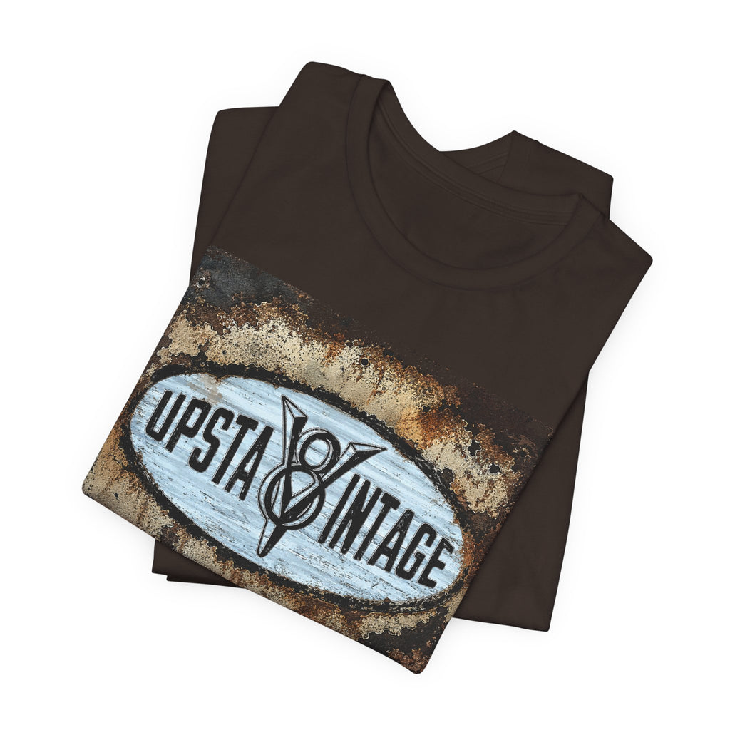 Vintage Upstate Logo Tee — Rustic Retro Graphic T-Shirt