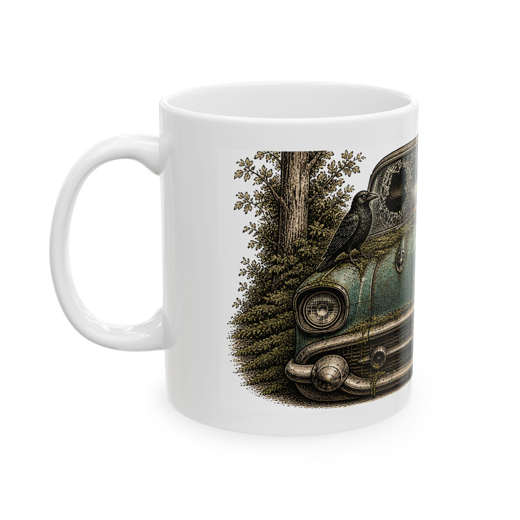 Vintage Truck Ceramic Mug — Rustic 'Upsta Vintage' Classic Pickup Coffee Cup (11oz/15oz)