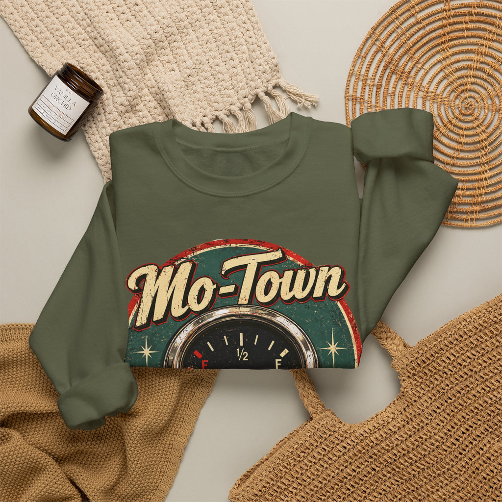 Mo-Town Fill-E Retro Gas Gauge Sweatshirt