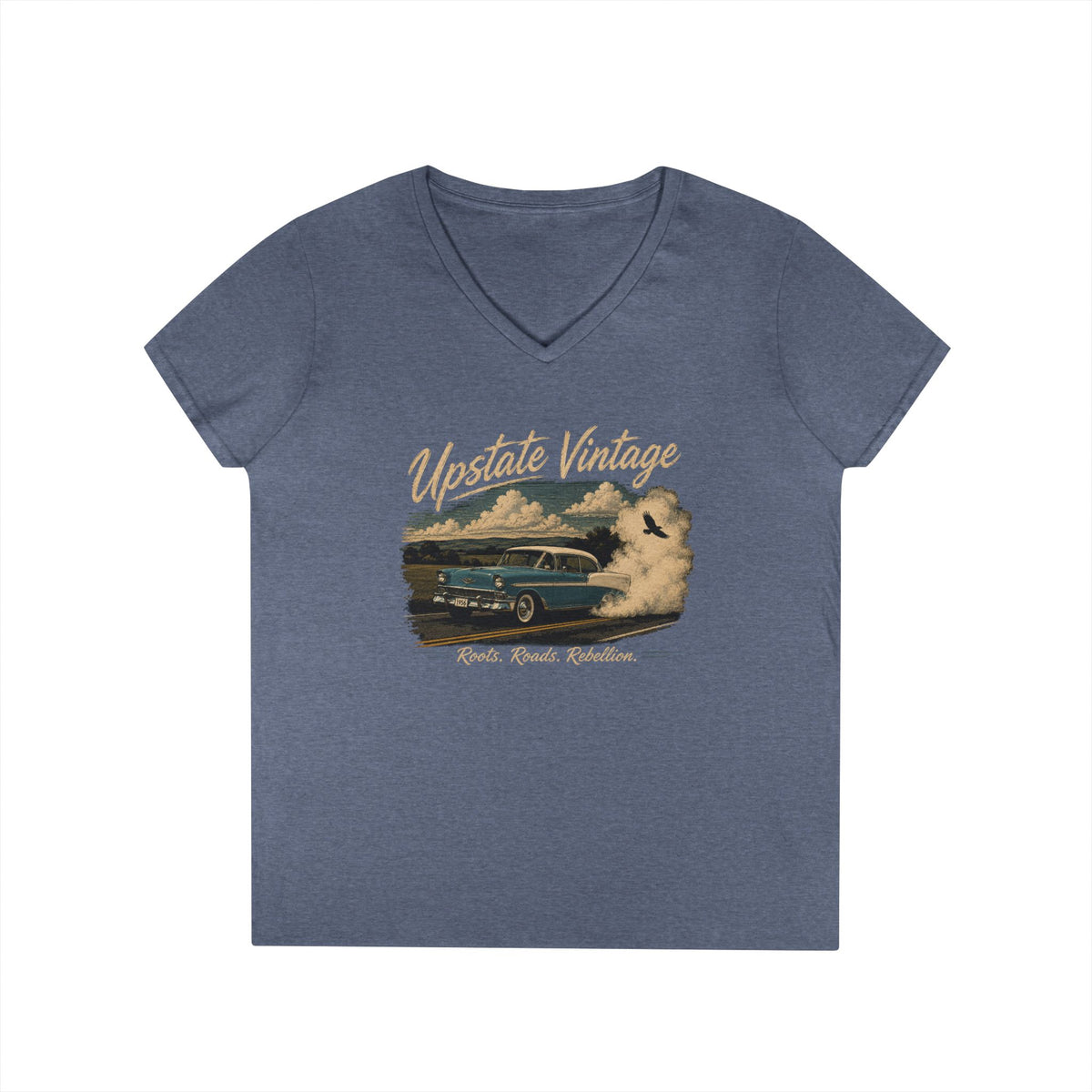 Upstate Vintage Classic Car V-Neck Tee