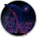 Pink Dolphin Seen in Space Sticker