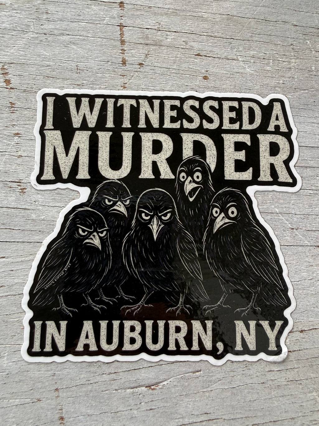 Crow Murder Sticker | Auburn NY