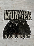 Crow Murder Sticker | Auburn NY