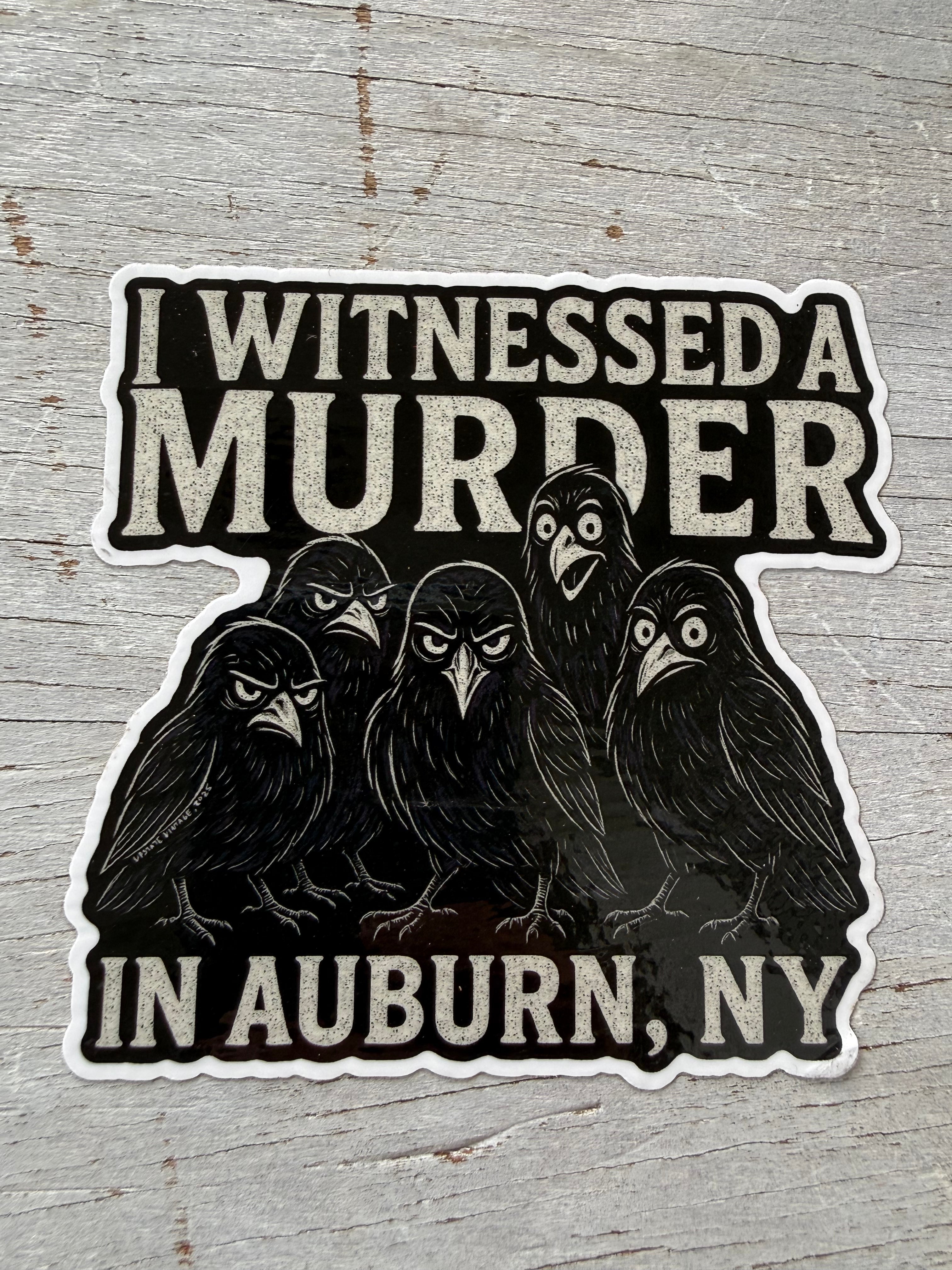 Crow Murder Sticker | Auburn NY