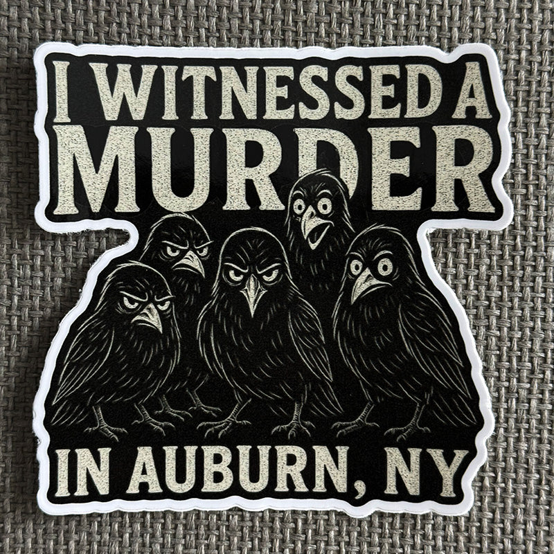 Crow Murder Sticker | Auburn NY